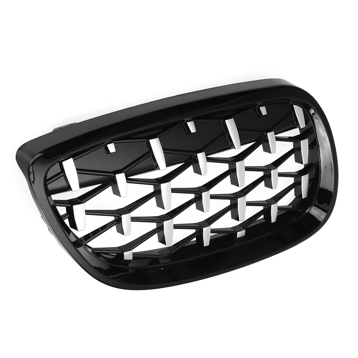 2PCS-Front-Grille-Grill-BlackChrome-Diamond-Style-For-BMW-3-Series-E90-E92-E93-1781209