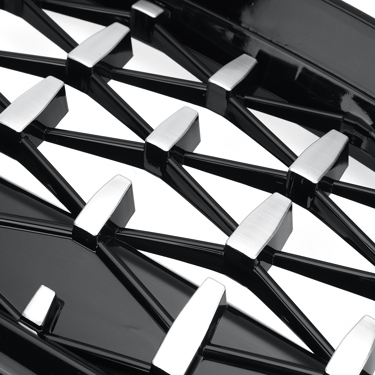 2PCS-Front-Grille-Grill-BlackChrome-Diamond-Style-For-BMW-3-Series-E90-E92-E93-1781209