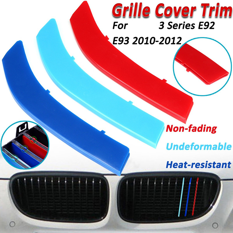 3-Color-Front-Hood-Bumper-Kidney-Grill-Grille-for-BMW-E92-E93-10-to-12-1304613