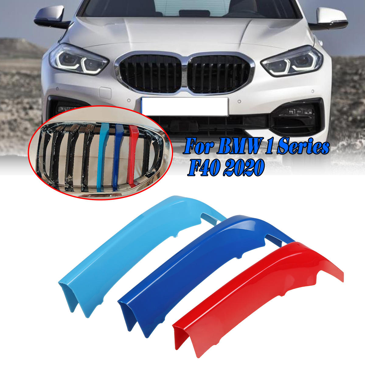 3PCS-Front-Kidney-Grille-Cover-Trim-Car-Modification-Insert-Sticker-Strip-For-BMW-1-Series-F40-2020-1799276