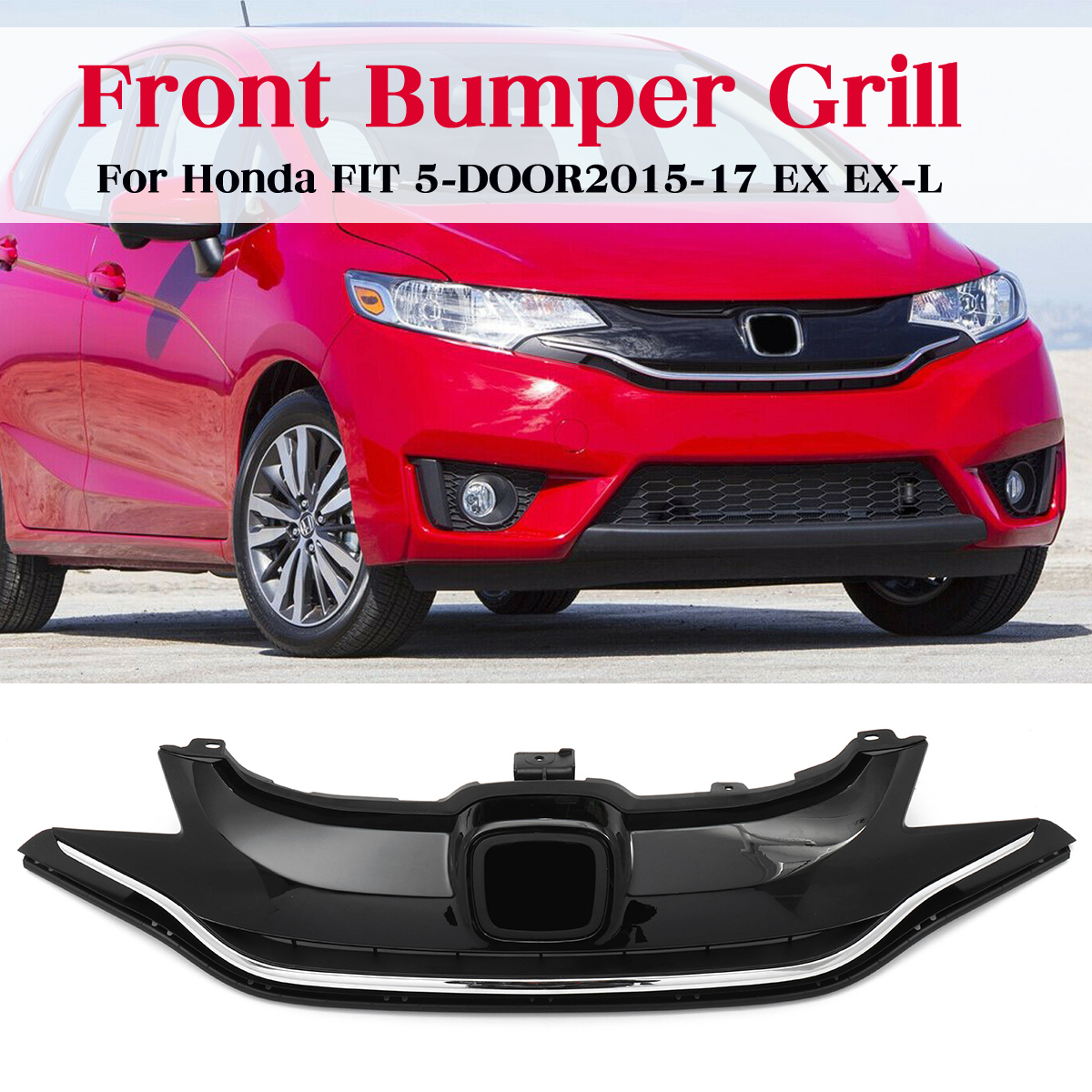 ABS-Front-Bumper-Grill-Car-Stying--Racing-Grill-Auto-Replacement-Parts-Fits-for-Honda-fits-5-Door-20-1534242