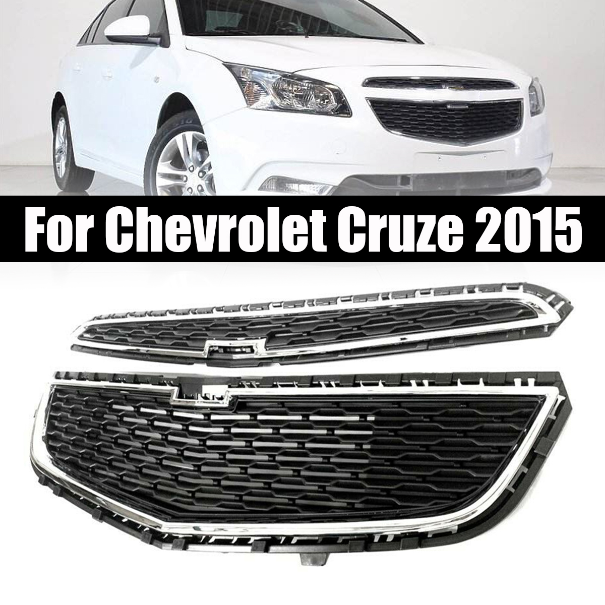 ABS-Front-Bumper-Upper-Grill-Middle-Lower-Grille-For-Chevrolet-Cruze-2015-1617188