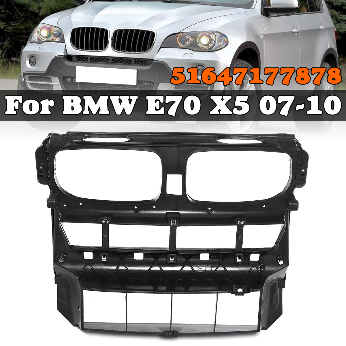 Air-Duct-Behind-Grilles-to-Radiator-Shutter-Heatsink-51647177878-for-BMW-E70-X5-07-10-1577614
