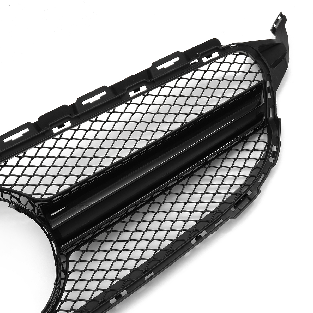 Black-AMG-C63-Style-Grill-Grille-For-Mercedes-Benz-W205-C250-C350-15-18-With-Camera-1535368