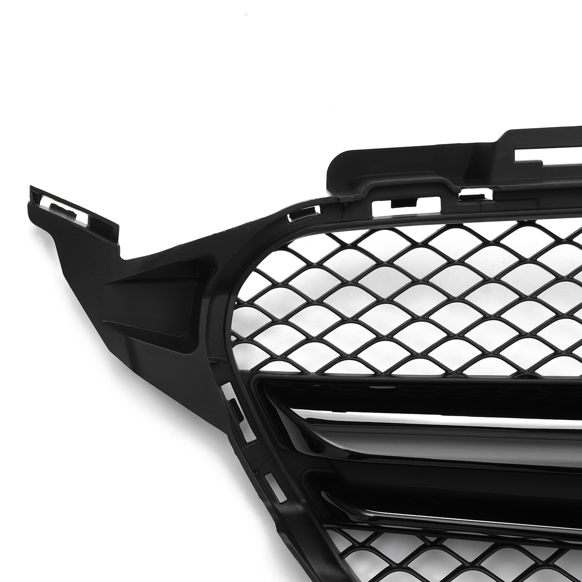 Black-AMG-C63-Style-Grill-Grille-For-Mercedes-Benz-W205-C250-C350-15-18-With-Camera-1535368