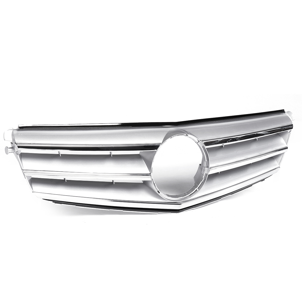 Car-Chrome-Silver-Front-Upper-Grille-Grill-For-Mercedes-Benz-C-Class-W204-C180-C200-C300-C350-2008-2-1569885