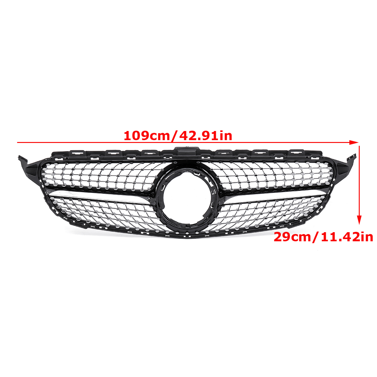 Car-Front-Diamond-Style-Grille-Mesh-For-Mercedes-New-C-Class-W205-C200-C300-C250-2019-1516216