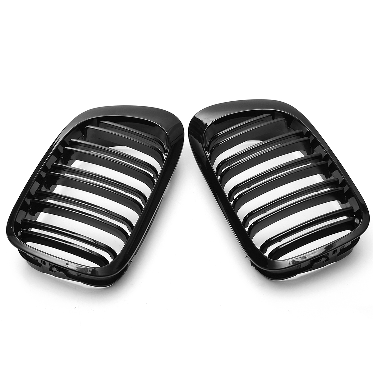 Car-Front-Right--Left-Gloss-Black-Frontgrills-For-BMW-E46-1998-2001-1191733