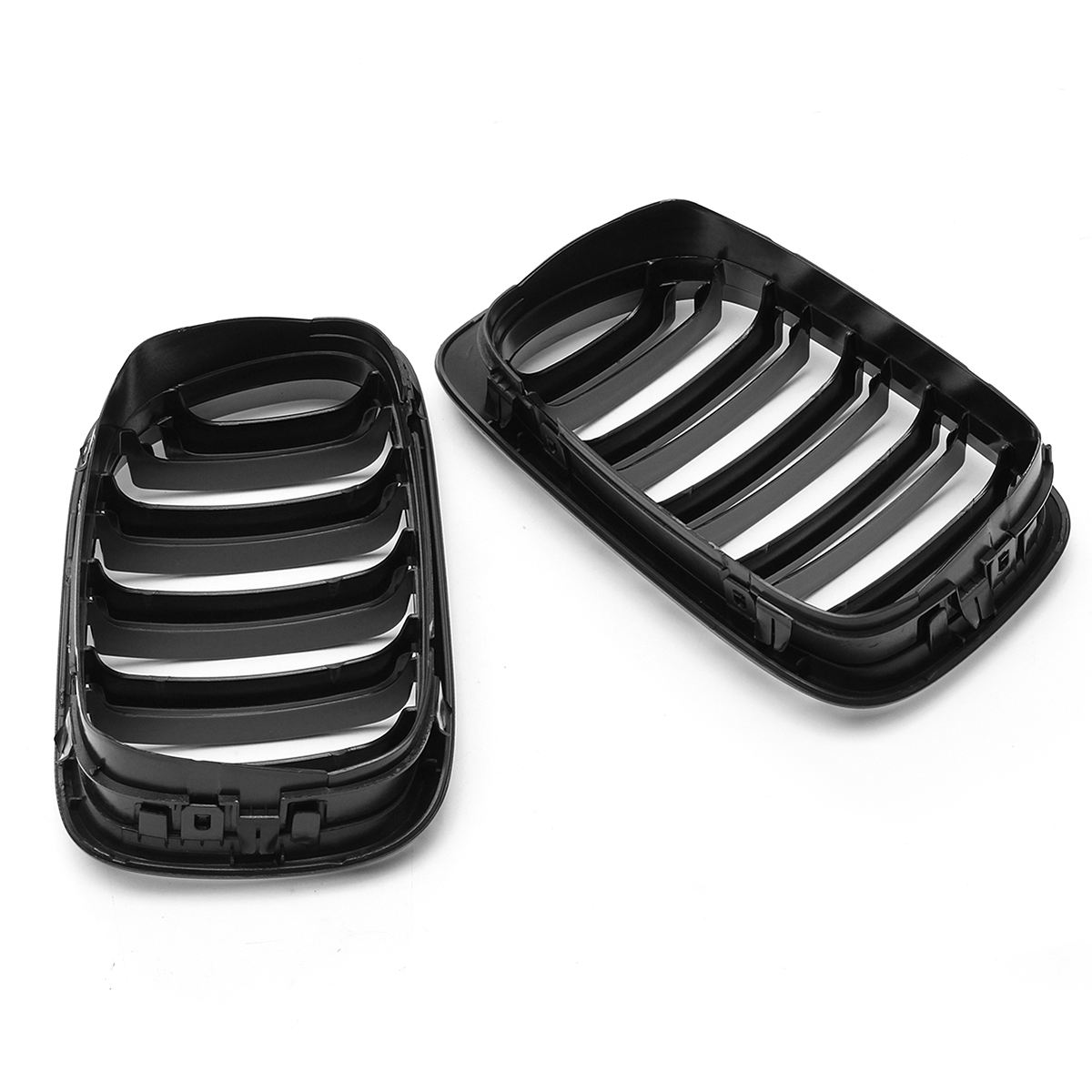 Car-Front-Right--Left-Gloss-Black-Frontgrills-For-BMW-E46-1998-2001-1191733