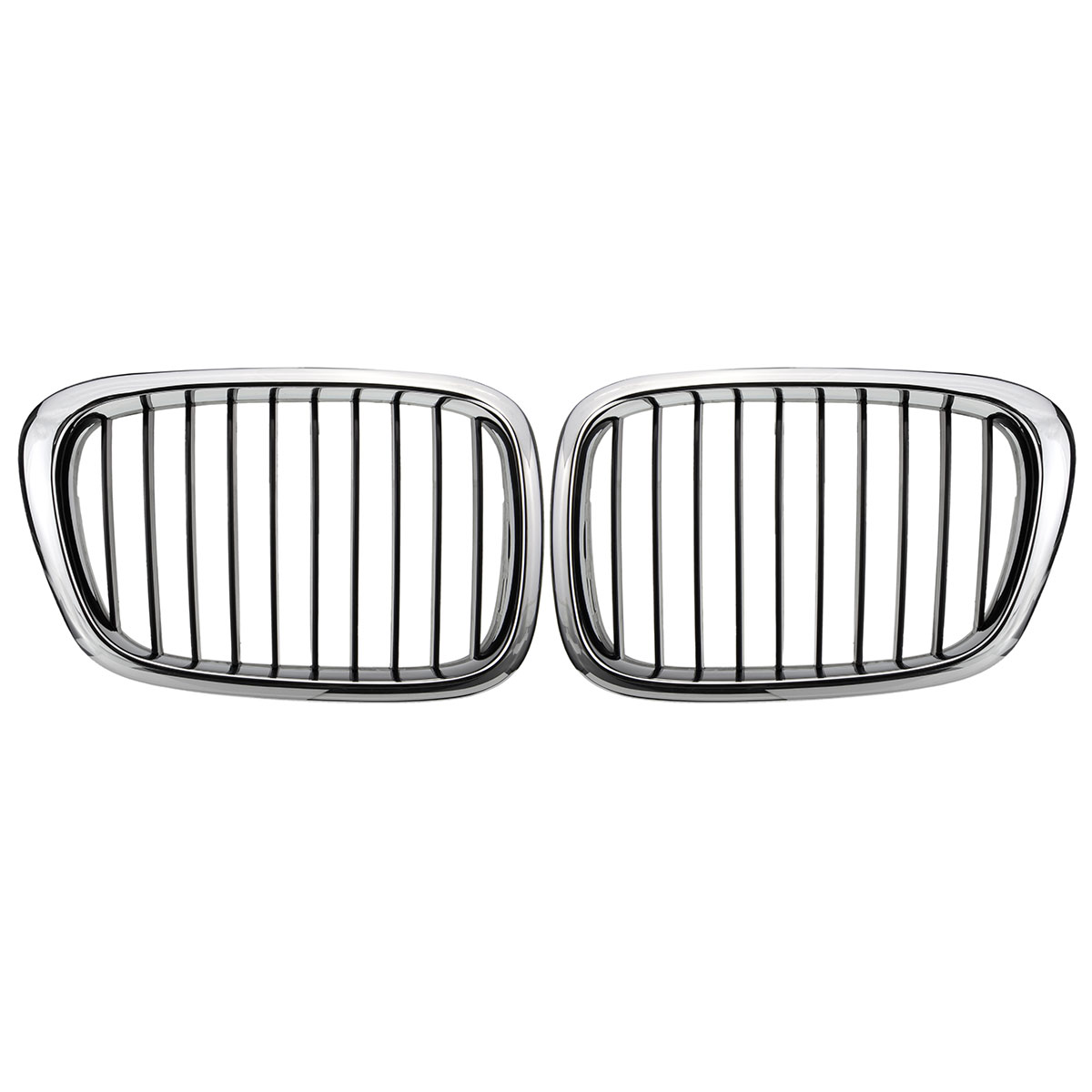 Chrome-Black-Front-Grille-Grill-For-BMW-E39-5-Series-525-530-535-540-M5-1995-2004-1428108