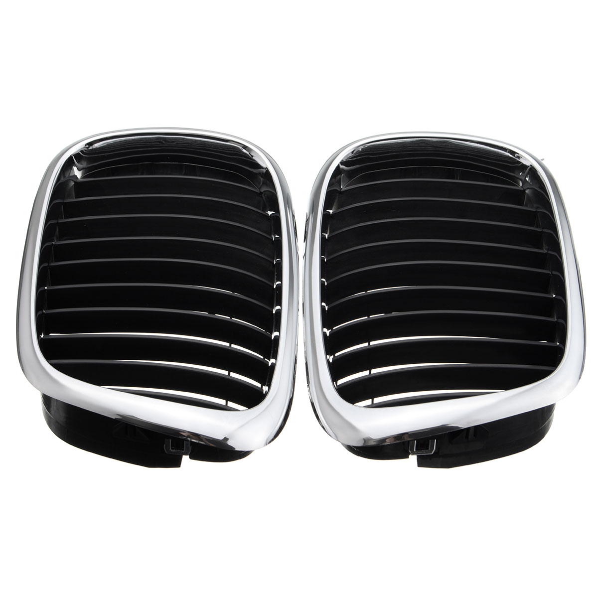 Chrome-Black-Front-Grille-Grill-For-BMW-E39-5-Series-525-530-535-540-M5-1995-2004-1428108