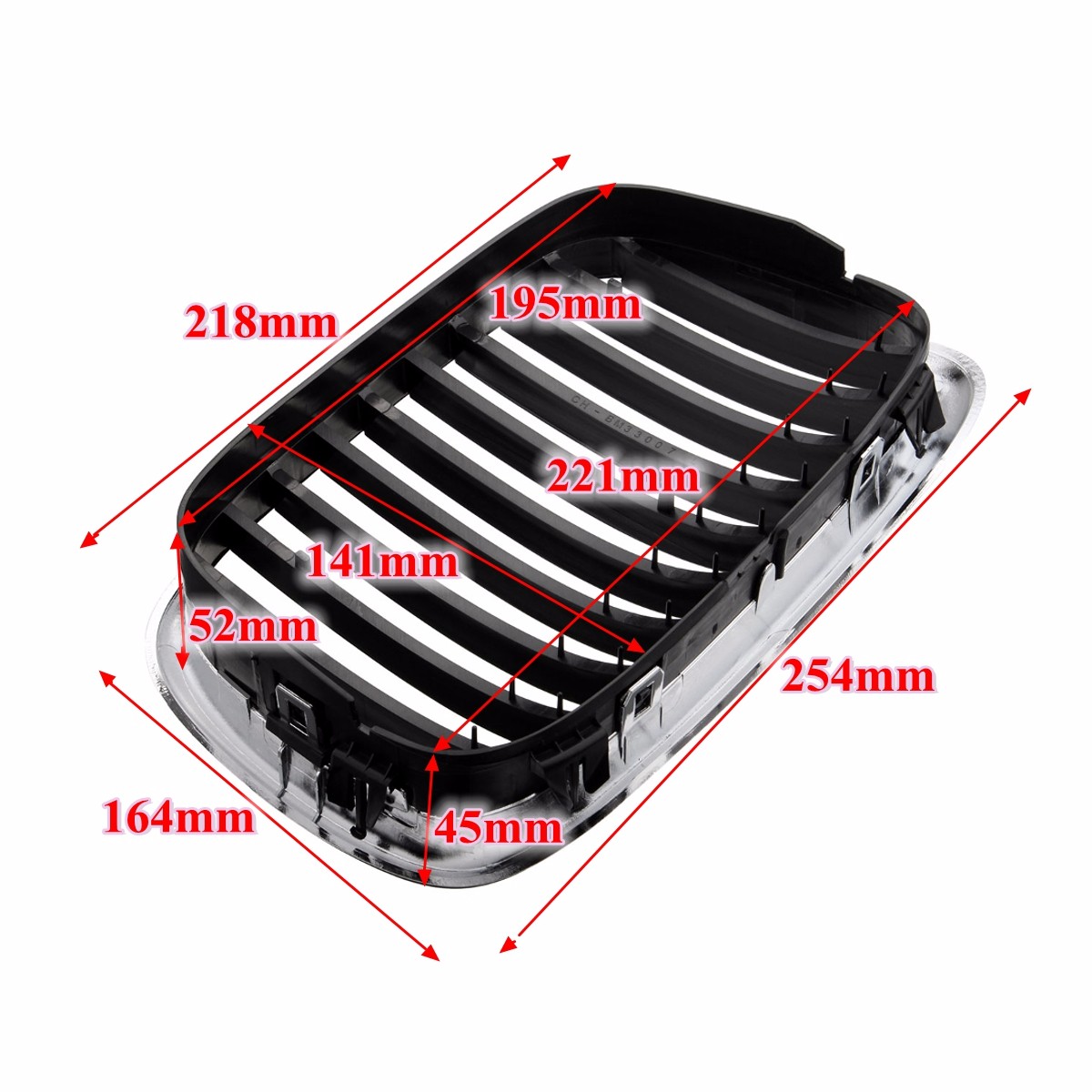 Chrome-Black-Front-Grille-Grill-For-BMW-E39-5-Series-525-530-535-540-M5-1995-2004-1428108