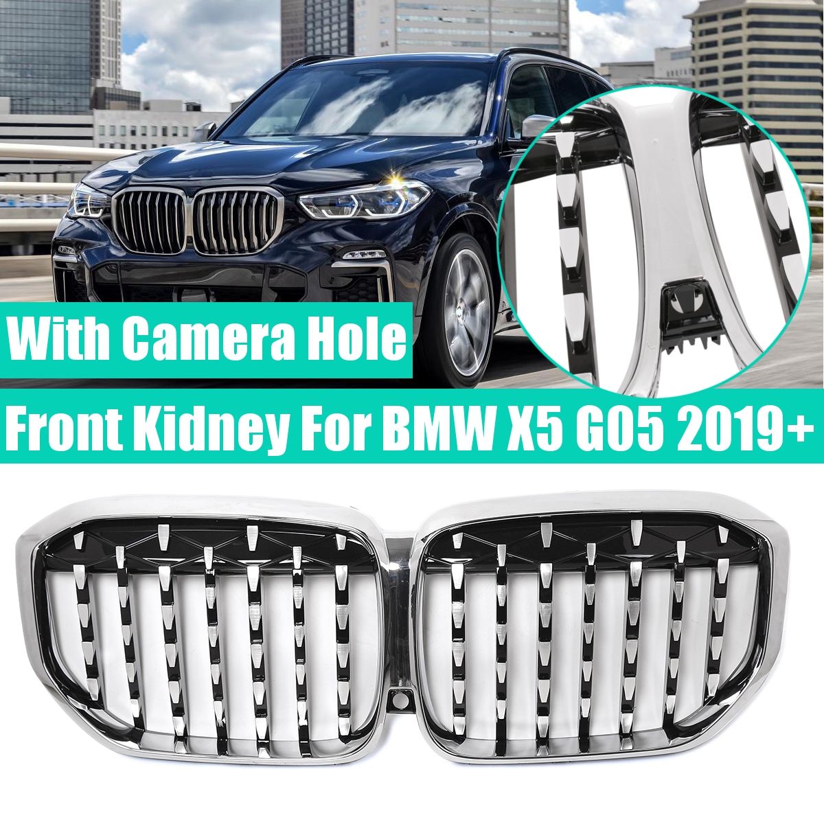 Chrome-Grille-Front-Kidney-Grill-with-Camera-Hole-For-BMW-X5-G05-Performance-2019-2020-1617200