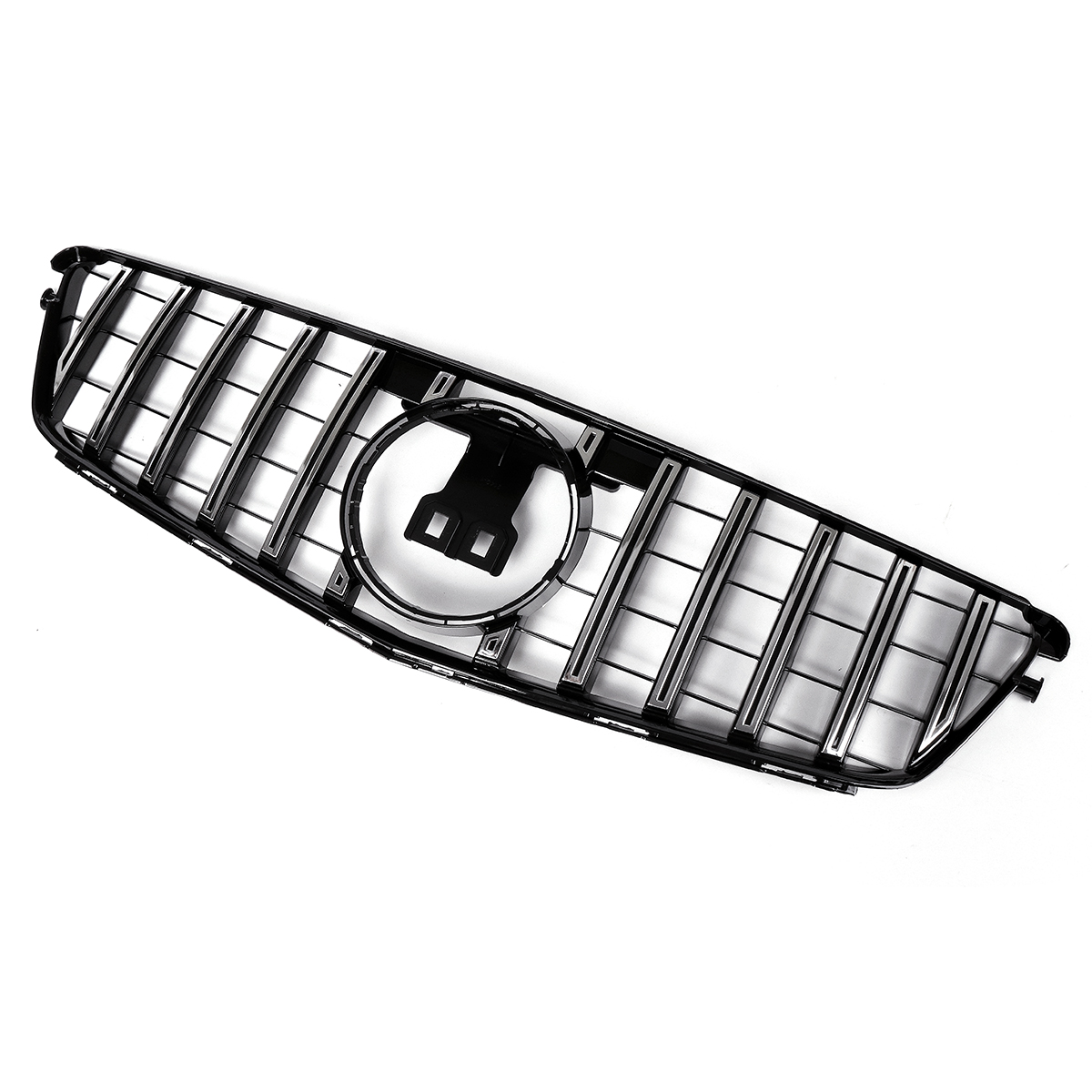 Chrome-Silver-GT-R-AMG-Style-Front-Grill-Grille-For-08-14-Mercedes-Benz-C-Class-W204-C200-C300-1509210