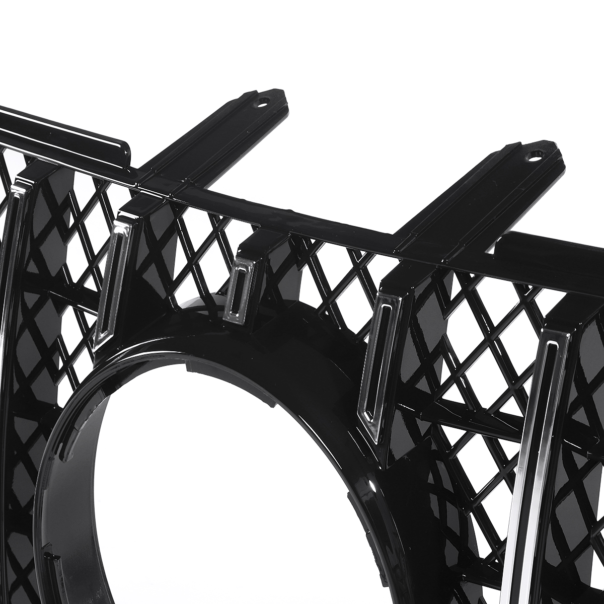 Chrome-Silver-GTR-Style-Front-Grill-Grille-For-Mercedes-Benz-ML-Class-W164-ML320-ML350-ML550-2009-20-1680953