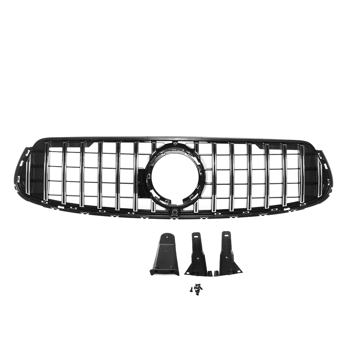 Chrome-Silver-GTR-Style-Front-Upper-Grille-For-Mercedes-GLC-Class-W253-GLC300-GLC350-GLC43-2020-1654190