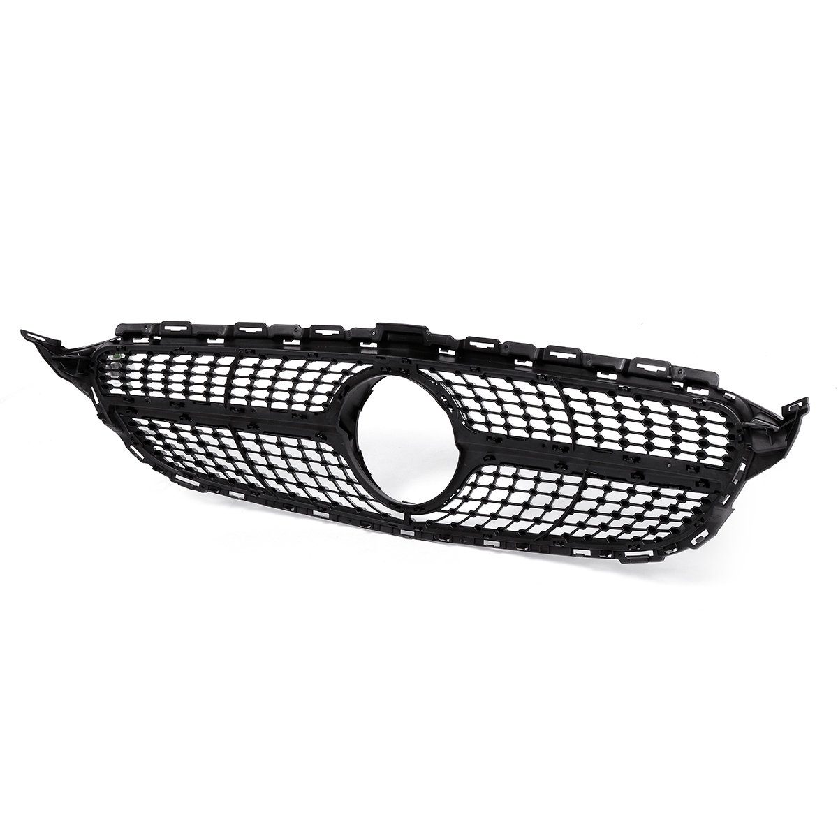 Diamond-Black-Front-Grille-Grill-For-Mercedes-Benz-W205-C-Class-C200-C250-C300-15-18-1544913