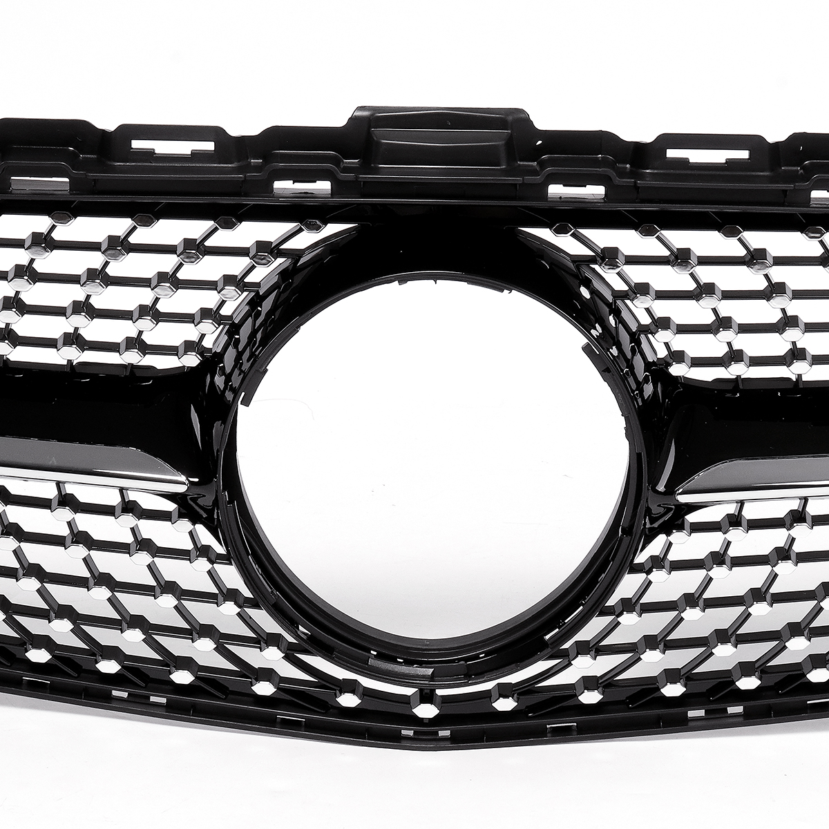 Diamond-Black-Front-Grille-Grill-For-Mercedes-Benz-W205-C-Class-C200-C250-C300-15-18-1544913