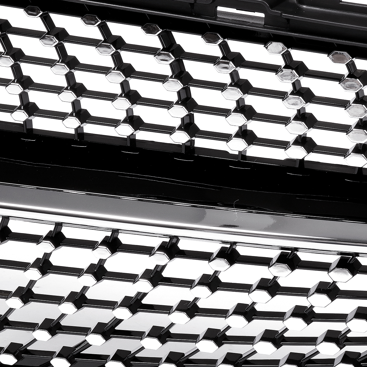 Diamond-Black-Front-Grille-Grill-For-Mercedes-Benz-W205-C-Class-C200-C250-C300-15-18-1544913