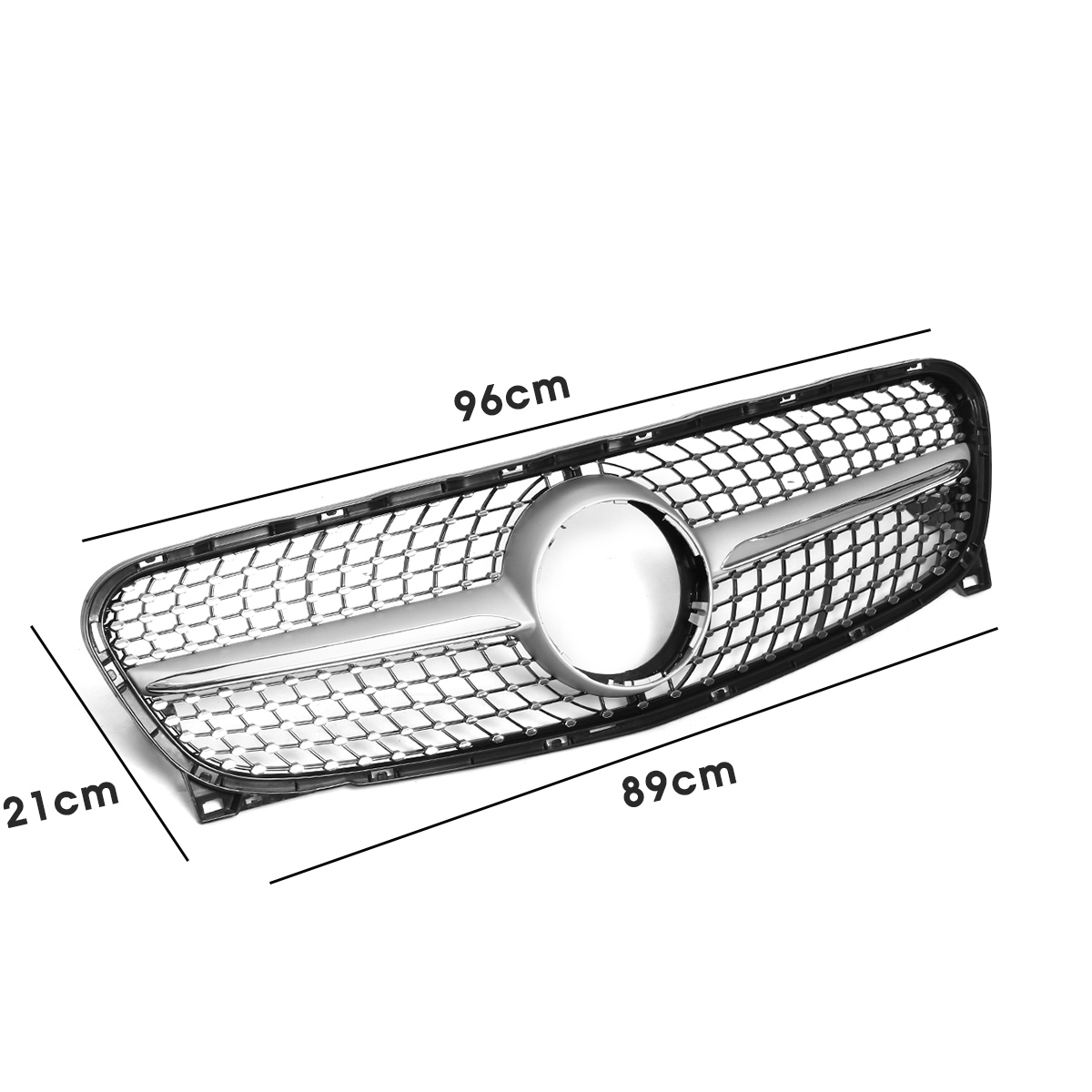 Diamond-Grille-ABS-Silver-For-Mercedes-Benz-GLA-X156-GLA180-GLA200-GLA250-2014-2016-1690238