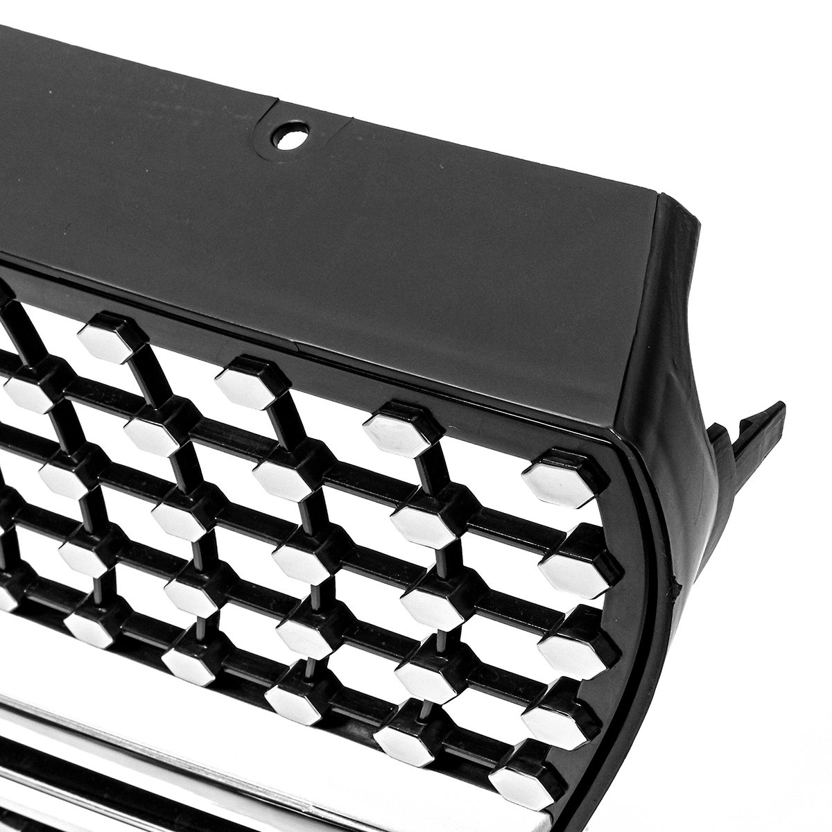 Diamond-Look-Front-Bumper-Grille-Grill-Silver-For-Mercedes-Benz-Vito-2015-2018-1510977