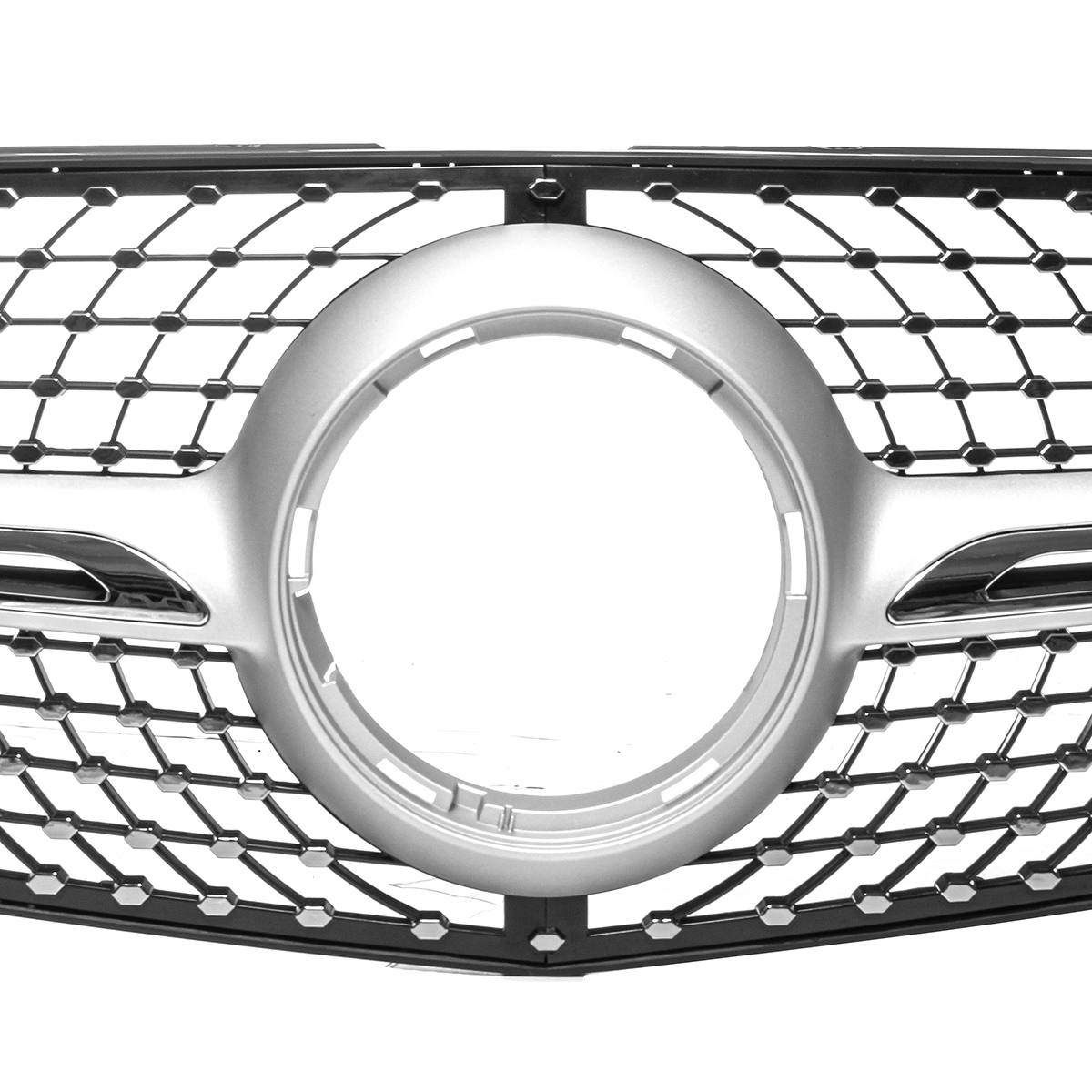Diamond-Look-Front-Bumper-Grille-Grill-Silver-For-Mercedes-Benz-Vito-2015-2018-1510977