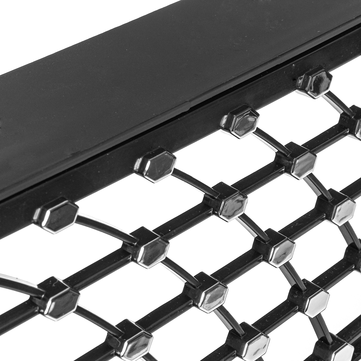 Diamond-Look-Front-Bumper-Grille-Grill-Silver-For-Mercedes-Benz-Vito-2015-2018-1510977