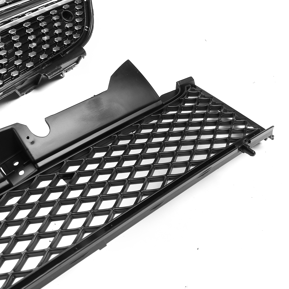 Diamond-Style-Front-Upper-Grill-Lower-Mesh-Grille-For-Benz-R172-SLK200-SLK300-1612499