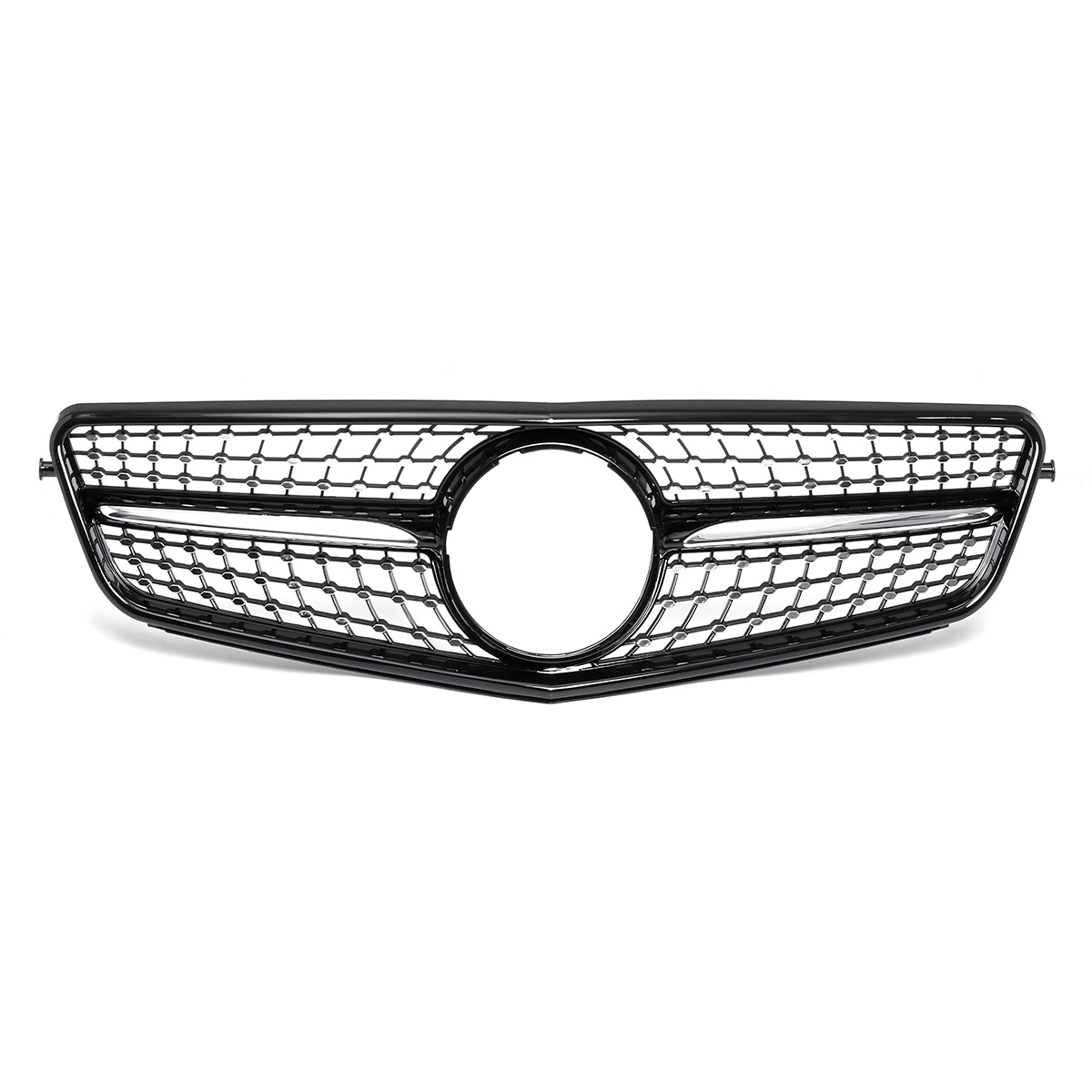For-Mercedes-Benz-C-Class-W204-2008-2014-Front-Grille-Glossy-Black-Diamond-Style-1509215
