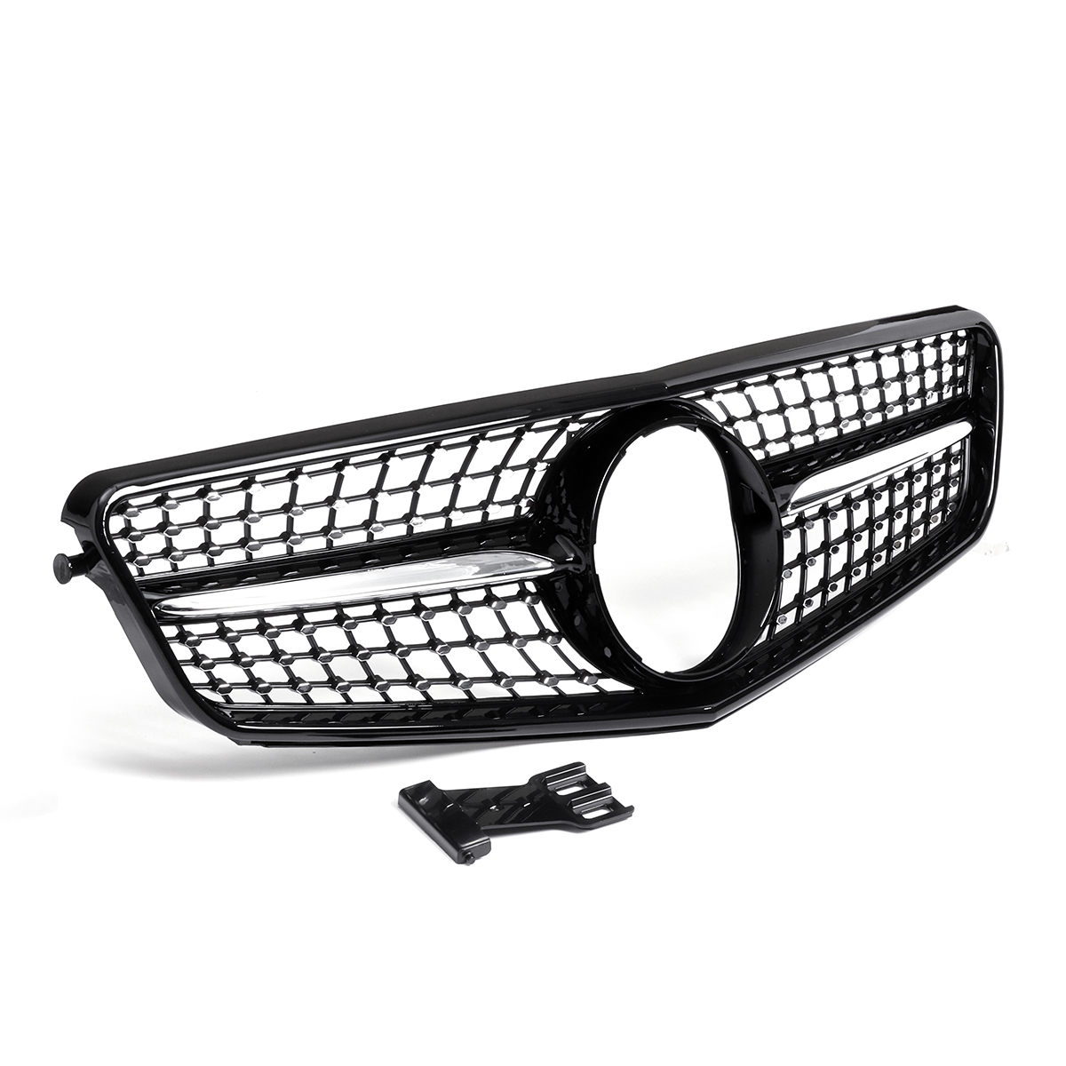 For-Mercedes-Benz-C-Class-W204-2008-2014-Front-Grille-Glossy-Black-Diamond-Style-1509215