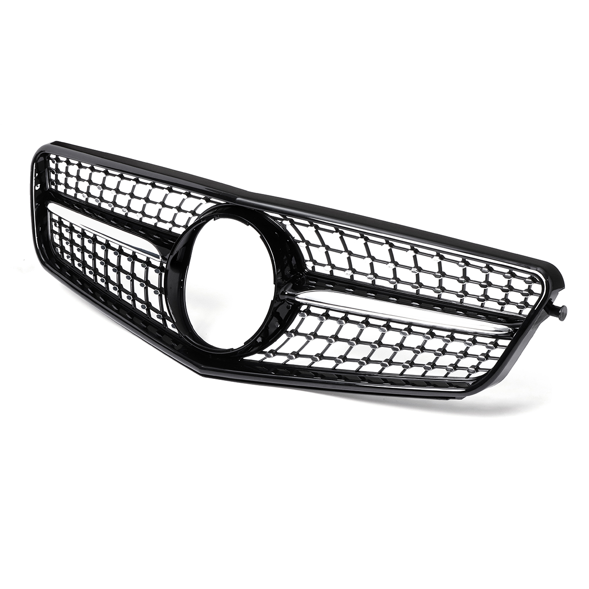 For-Mercedes-Benz-C-Class-W204-2008-2014-Front-Grille-Glossy-Black-Diamond-Style-1509215