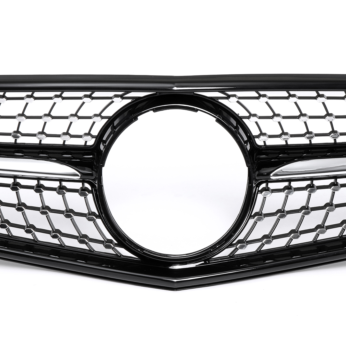 For-Mercedes-Benz-C-Class-W204-2008-2014-Front-Grille-Glossy-Black-Diamond-Style-1509215