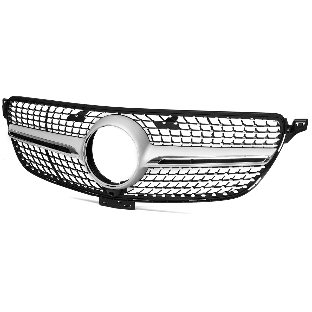 For-Mercedes-Benz-GLE-Coupe-W292-Silver-Front-Diamond-Grill-Grille-2015-2018-Chrome-1536172