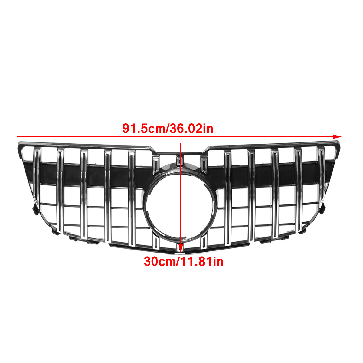 For-Mercedes-Benz-GLK-X204-GLK250-GLK300-GLK350-GT-R-Style-Front-Grill-Grille-Silver-1518317