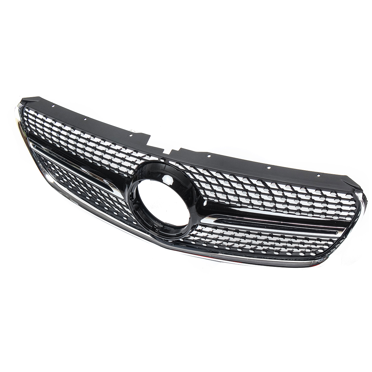 Front-Black-Racing-Diamond-Grill-Bumper-Grille-Cover-For-Mercedes-W447-V250-V260-15-18-1510976