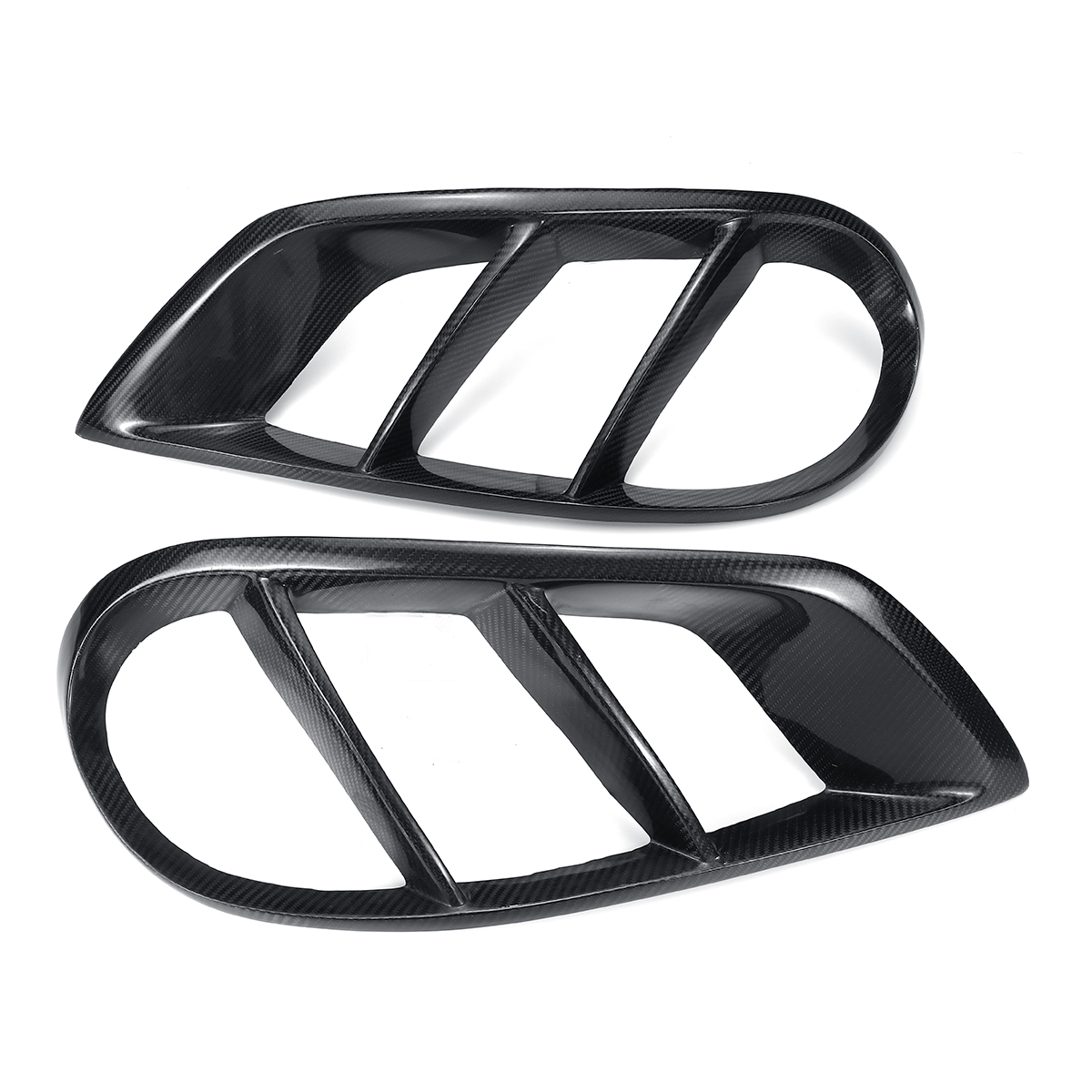 Front-Bumper-Grill-Fog-Light-Cover-Carbon-Fiber-For-Mercedes-W205-1784637