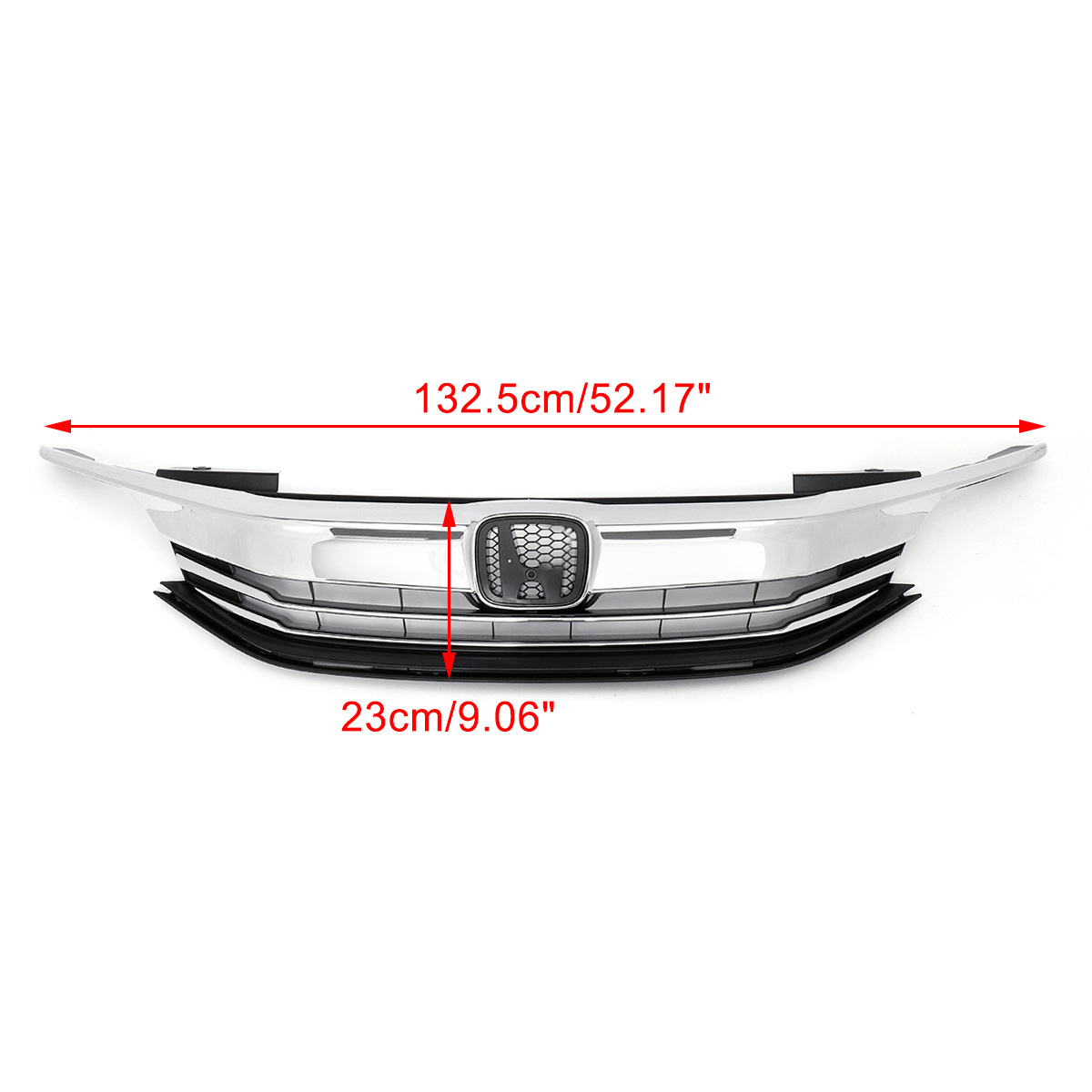 Front-Bumper-Grille-For-2016-2017-9th-Gen-Honda-Accord-Sedan-Chrome-Black-Style-1514793