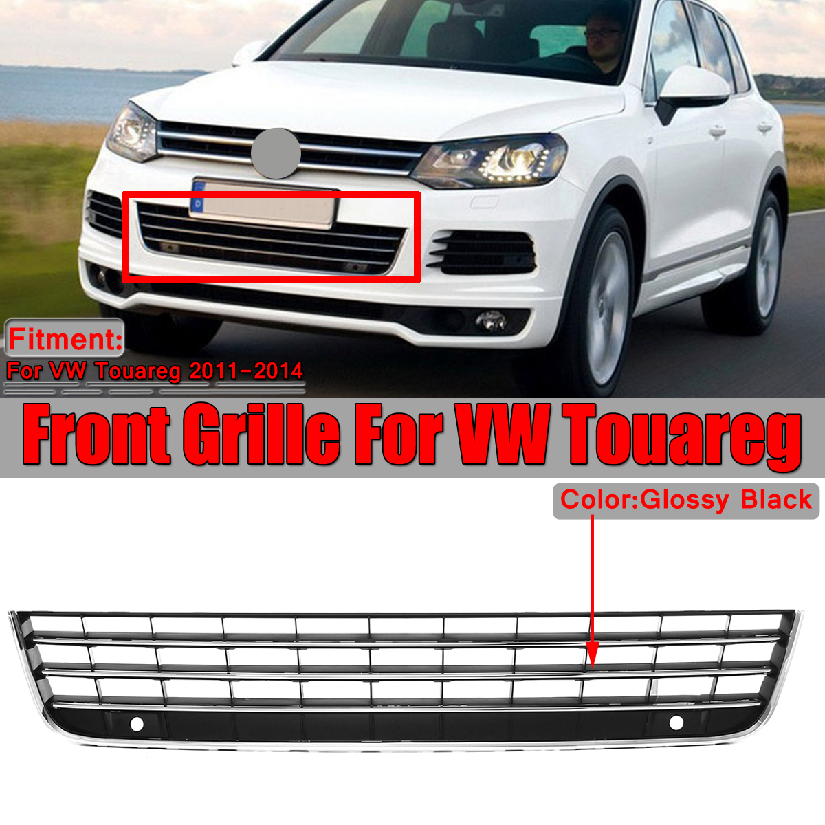 Front-Bumper-Lower-Grille-Air-Intake-Grill-Chrome-Trim-7P6853671E-For-VW-Touareg-2011-2014-1607475