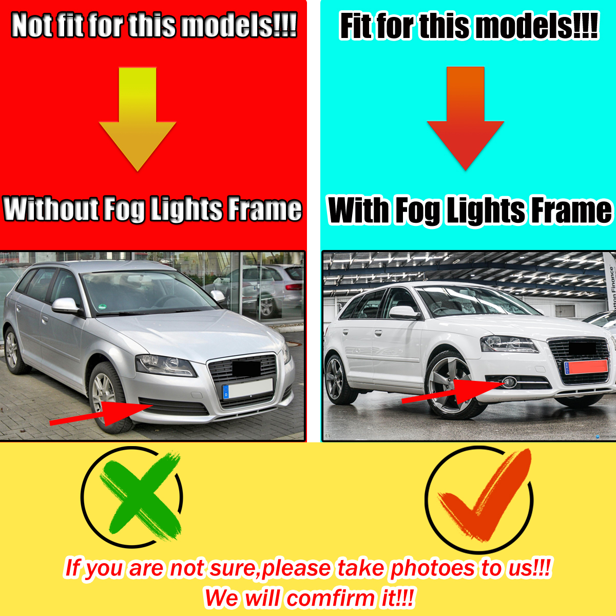 Front-Fog-Light-Lamp-Grille-Grill-Cover-Honeycomb-Chrome-Silver-For-Audi-A3-8P-2009-2013-1719672