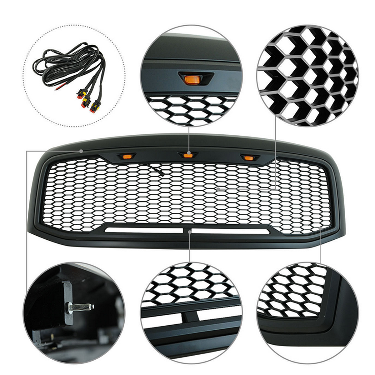 Front-Grille-ABS-Honeycomb-Bumper-Grill-With-LED-For-Dodge-Ram-1500-2013-2018-1570093