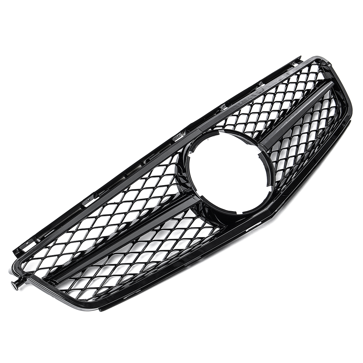 Front-Grille-Gloss-Black--Sliver-For-Mercedes-Benz-C-Class-C63-AMG--W204-Sedan-2008-2011-1536647