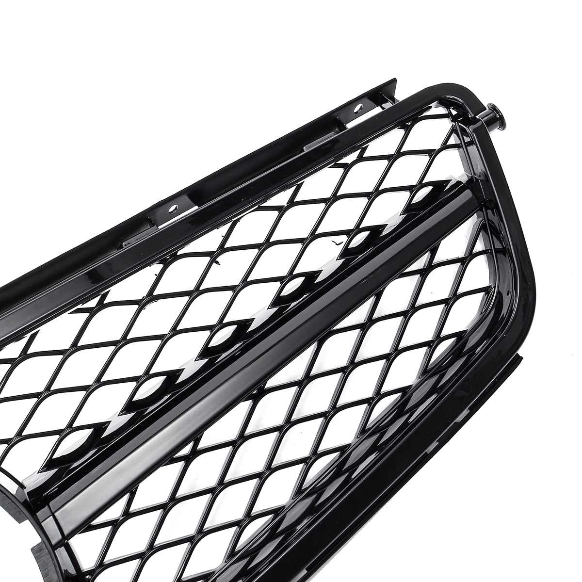 Front-Grille-Gloss-Black--Sliver-For-Mercedes-Benz-C-Class-C63-AMG--W204-Sedan-2008-2011-1536647