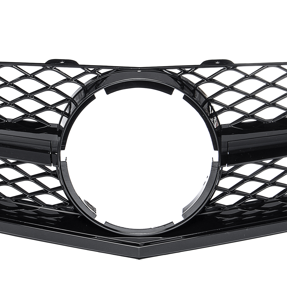 Front-Grille-Gloss-Black--Sliver-For-Mercedes-Benz-C-Class-C63-AMG--W204-Sedan-2008-2011-1536647