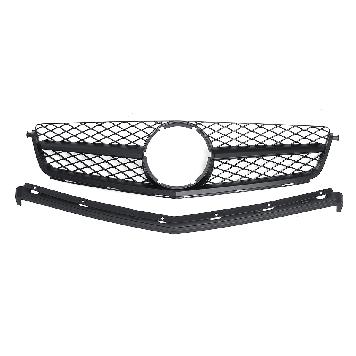 Front-Grille-Matte-Black-Only-Fit-For-M-Benz-C-Class-W204--C63AMG-2008-2011-1528351