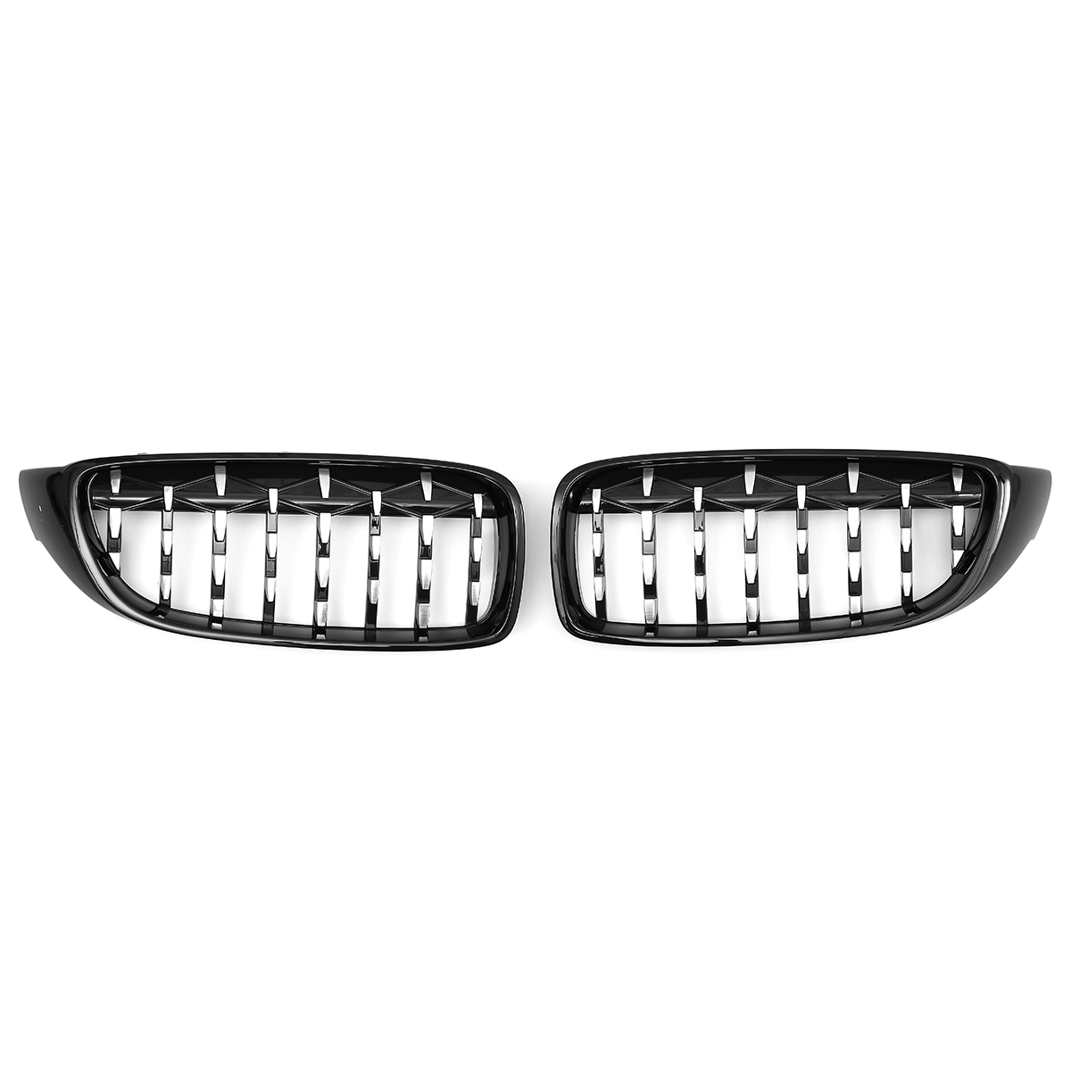 Front-Kidney-Grill-Grille-Diamond-BlackChrome-For-BMW-M4-F32-F33-F82-F83-1778835