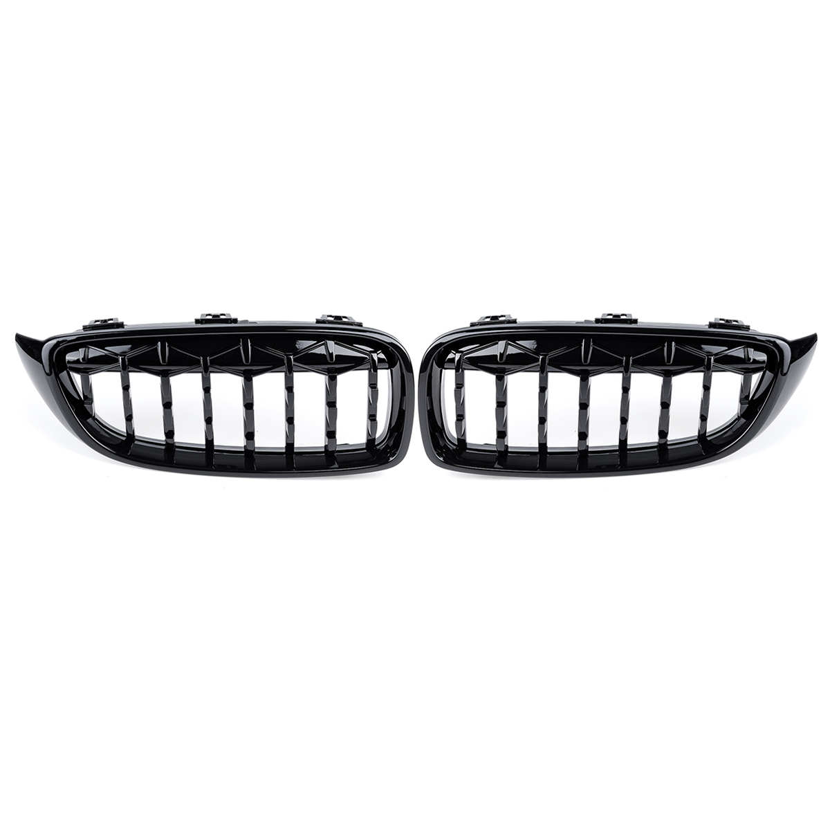 Front-Kidney-Grill-Grille-Diamond-Mesh-Black-For-BMW-M4-F32-F33-F82-F83-1778834