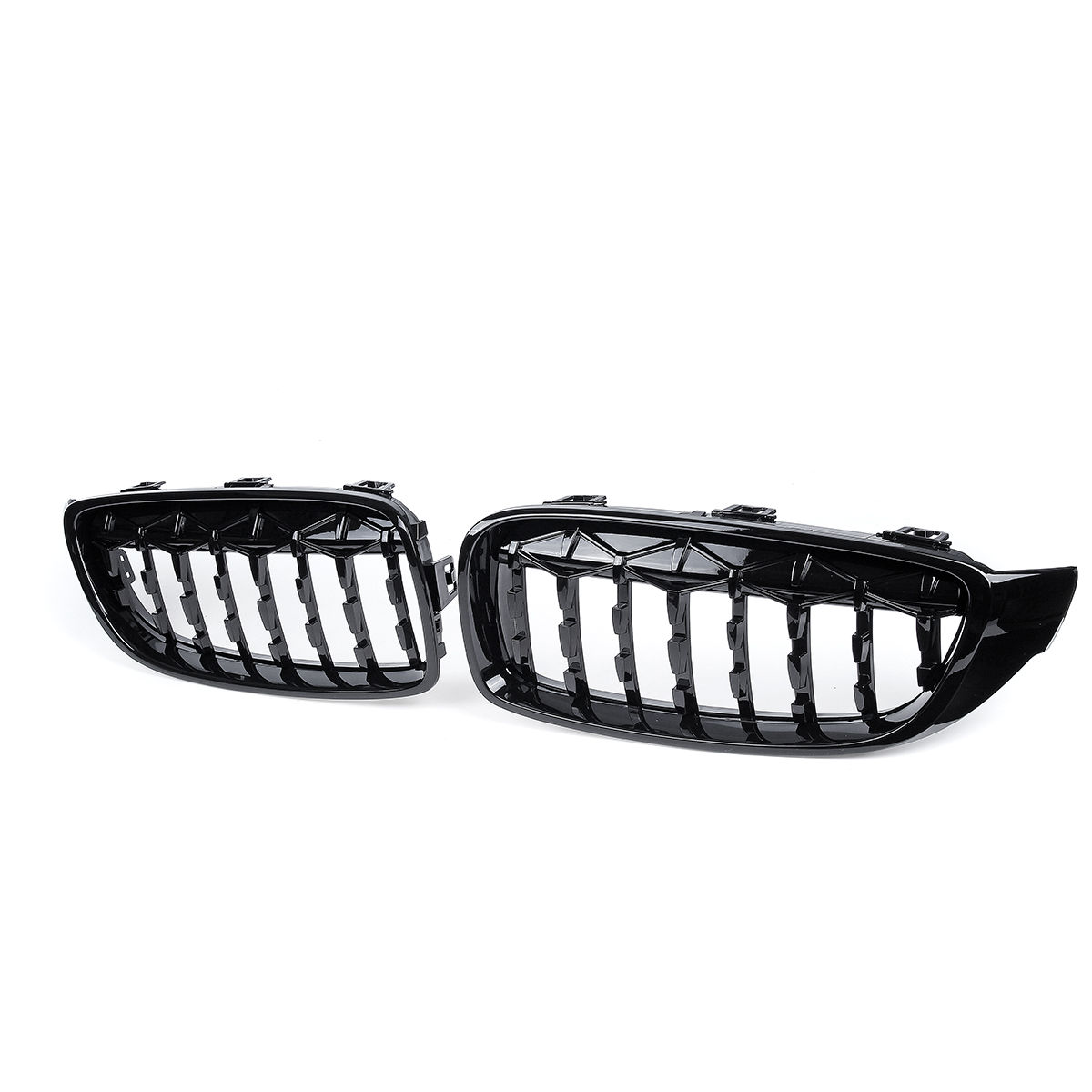 Front-Kidney-Grill-Grille-Diamond-Mesh-Black-For-BMW-M4-F32-F33-F82-F83-1778834