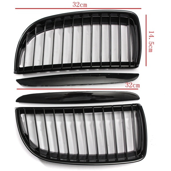 Front-Kidney-Grille-Grill-Gloss-Black-For-BMW-E90-3-Series-Sedan-2005-2008-1378933