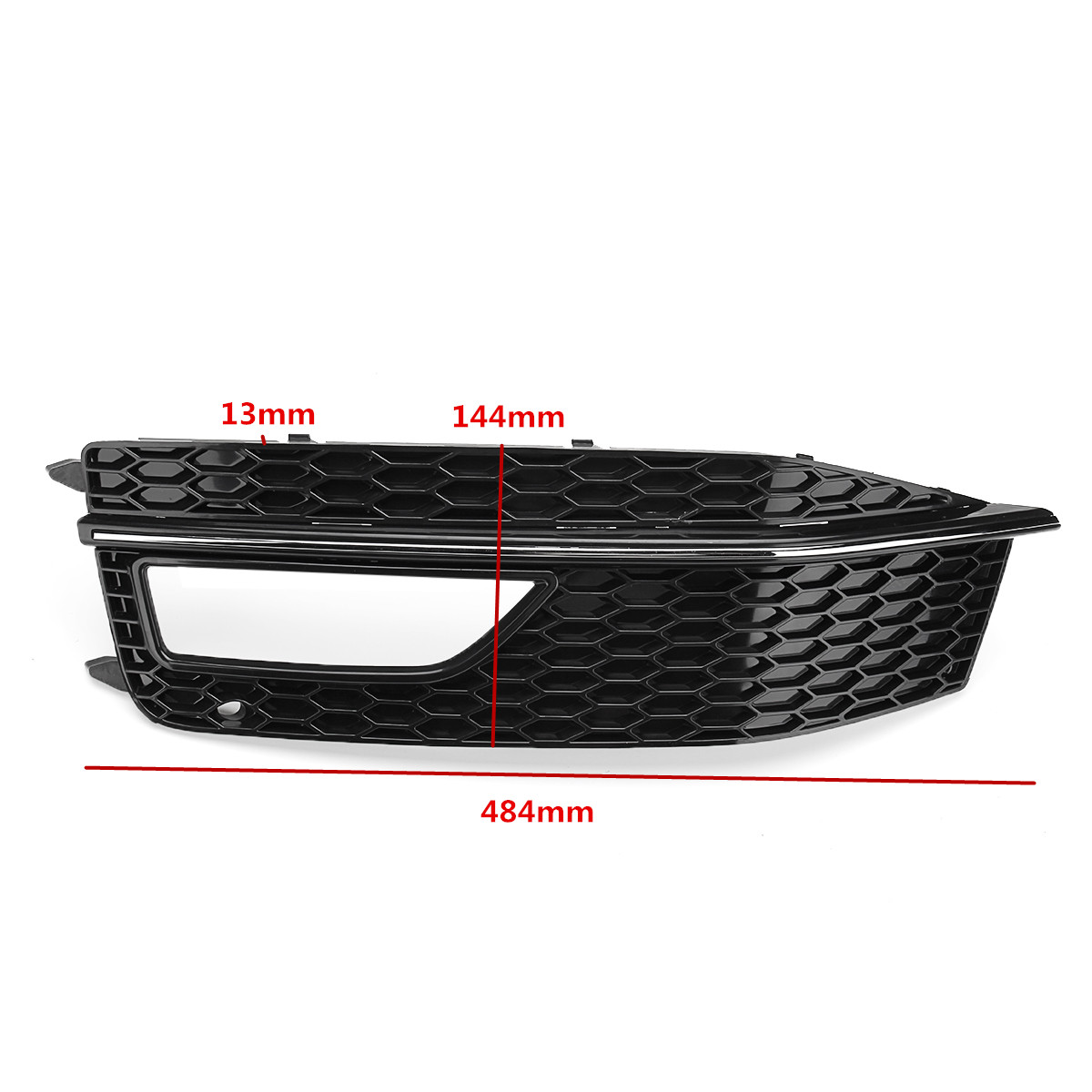 Front-Left-Side-Lower-Bumper-Fog-Light-Grille-Cover-For-Audi-A4-B8-S4-S-line-1700172