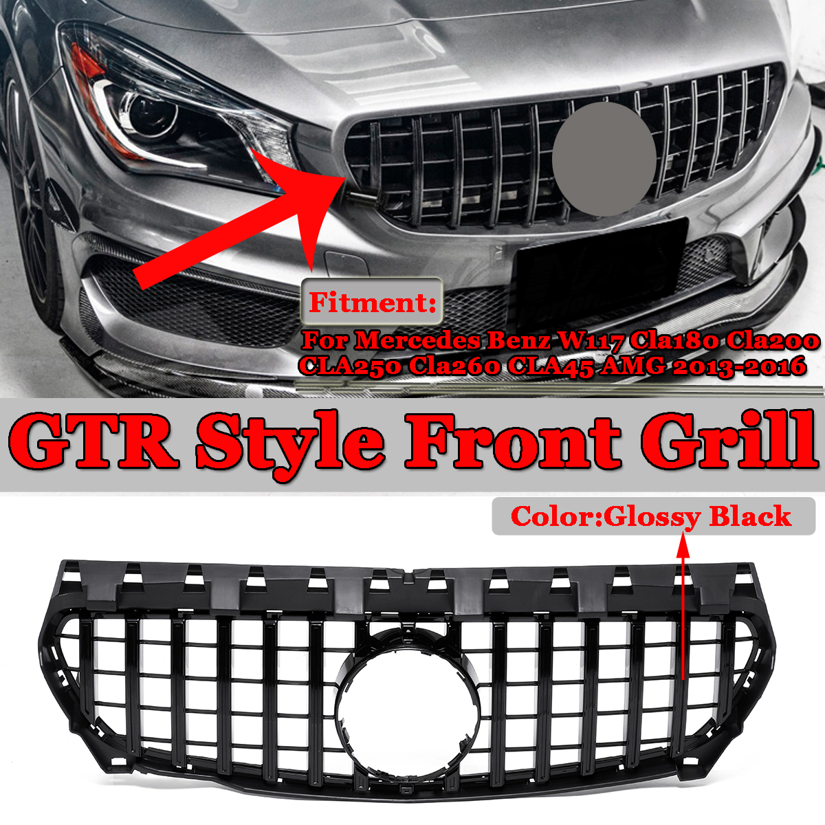GTR-Panamericana-Black-Grille-For-Mercedes-Benz-W117-CLA200-CLA250-CLA45-AMG-13-16-1390191